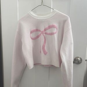 NOBO Pink and White Knit Sweater